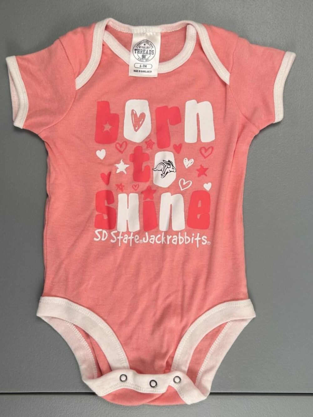 Rivalry Threads Infant South Dakota State Jackrabbits Pink Bodysuit, 6-9 M